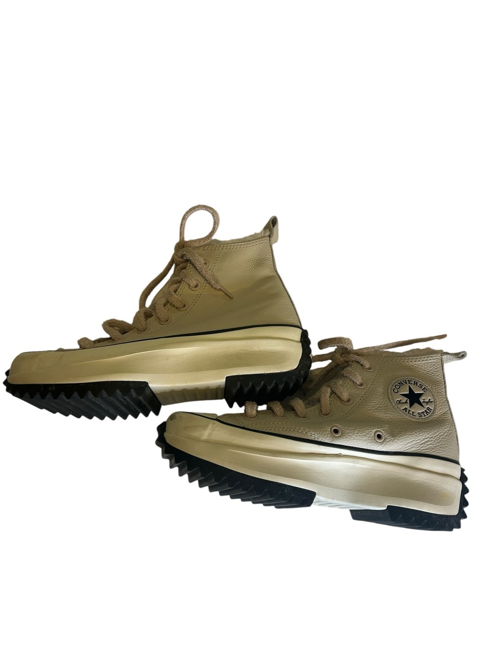 Converse Run Star Hike Faux Fur Leather High Top Platform Sneakers Women’s 7.5